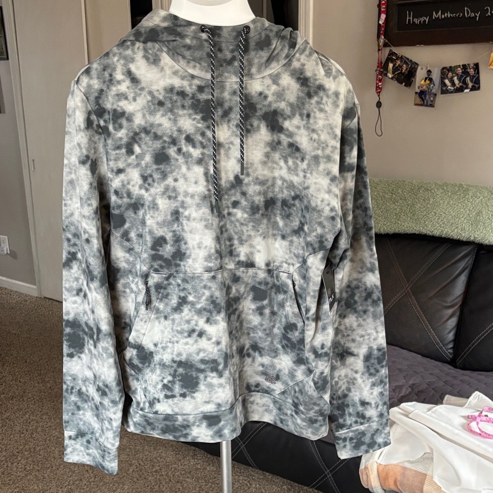 FLX Tie-Dye Hoodie with Front Pocket SZ L